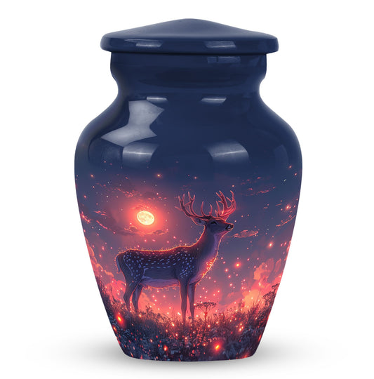 Personalized Deer Cremation Urn for Dad - 10-inch, 200 cu in - Yatskia