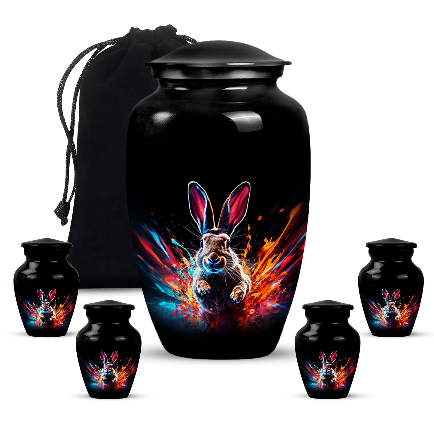 Personalized Rabbit Cremation Urn for Pet Ashes - 10-inch, 200 cu in - Yatskia