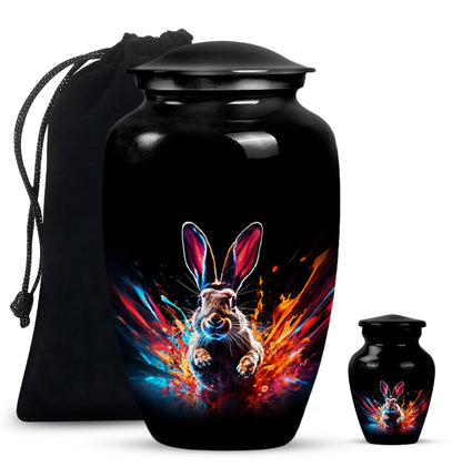 Personalized Rabbit Cremation Urn for Pet Ashes - 10-inch, 200 cu in - Yatskia