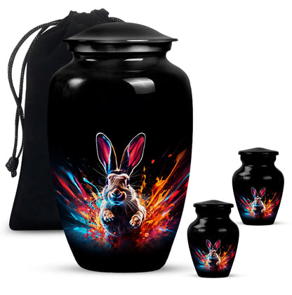Personalized Rabbit Cremation Urn for Pet Ashes - 10-inch, 200 cu in - Yatskia