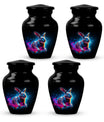 Vibrant Nebula Bunny - Rabbit Urn Memorial, Funeral Shape Urn
