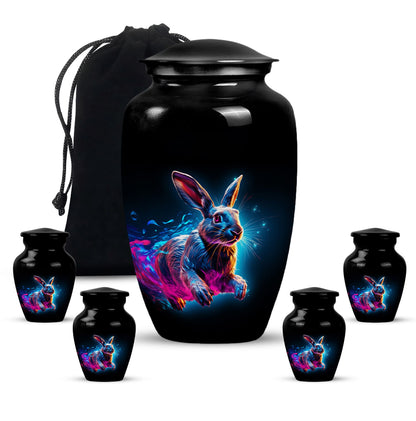 Personalized Rabbit Memorial Urn for Pet Ashes - 10-inch, 200 cu in - Yatskia