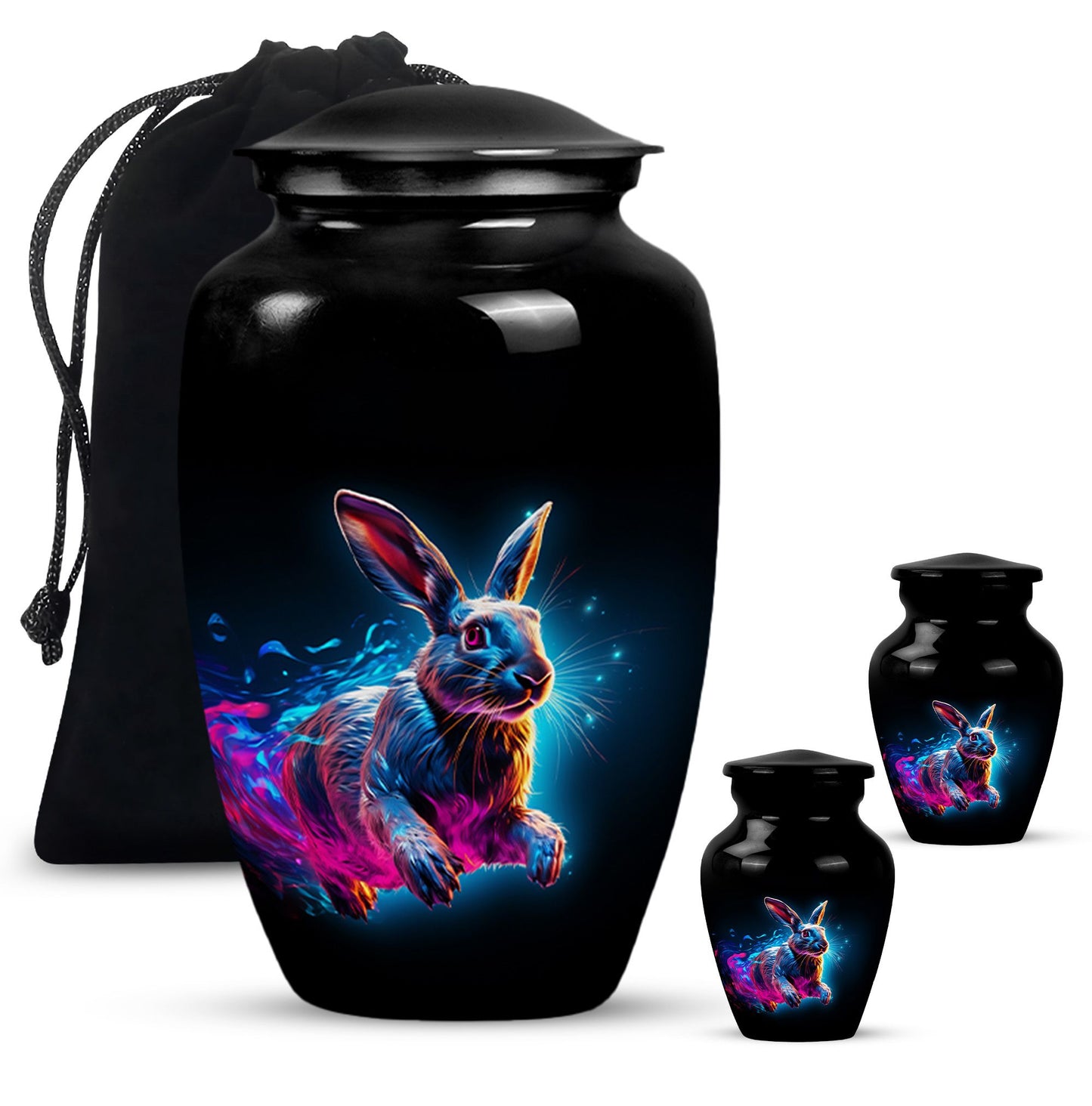 Personalized Rabbit Memorial Urn for Pet Ashes - 10-inch, 200 cu in - Yatskia