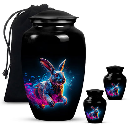 Personalized Rabbit Memorial Urn for Pet Ashes - 10-inch, 200 cu in - Yatskia