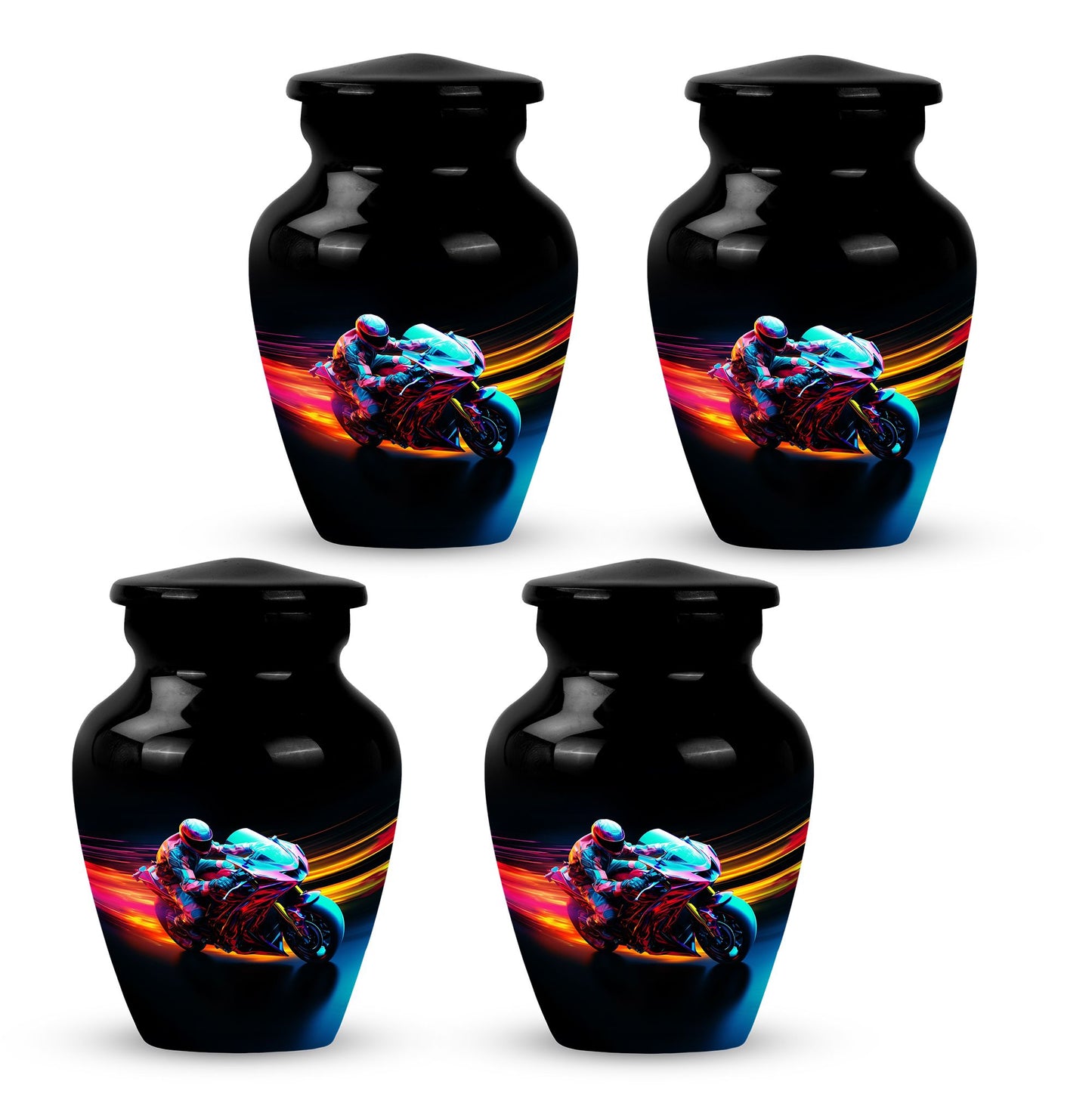 Personalized Motorcycle Cremation Urn for Dad - 10-inch, 200 cu in - Yatskia