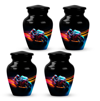 Personalized Motorcycle Cremation Urn for Dad - 10-inch, 200 cu in - Yatskia