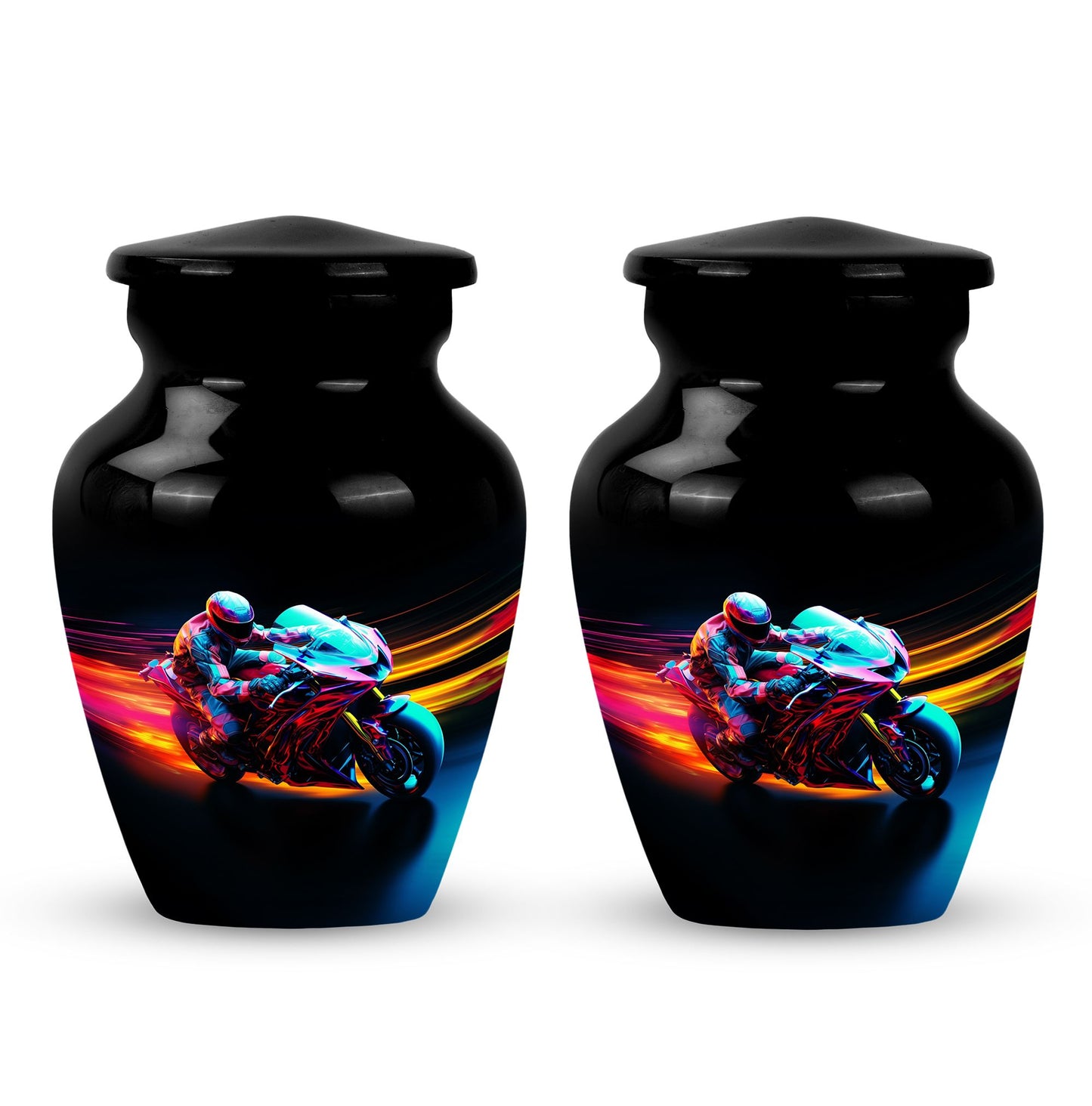 Personalized Motorcycle Cremation Urn for Dad - 10-inch, 200 cu in - Yatskia