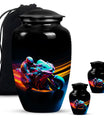 Motorcycle Rider Cremation Urn for Human Ashes - Memorial Urn for Dad