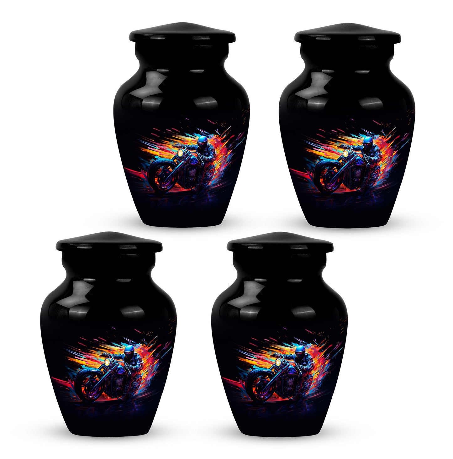 Personalized Motorcycle Cremation Urn for Adults - 10-inch, 200 cu in - Yatskia