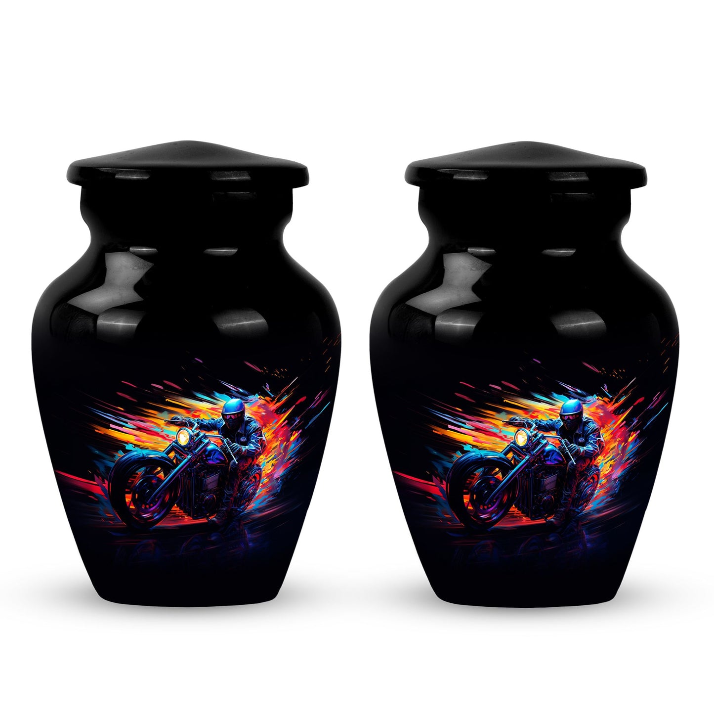Personalized Motorcycle Cremation Urn for Adults - 10-inch, 200 cu in - Yatskia