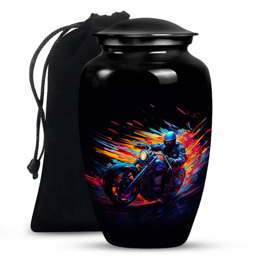 Racing Biker Urn for Human Ashes - Cremation Urns For Adults
