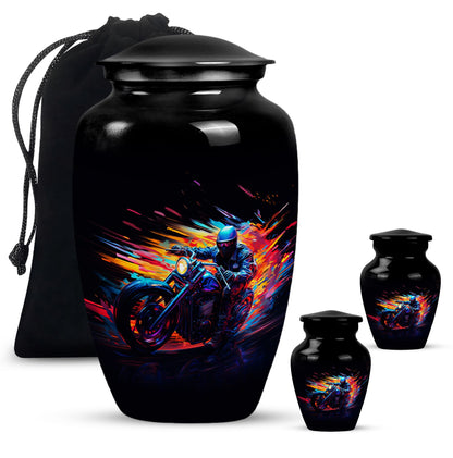 Personalized Motorcycle Cremation Urn for Adults - 10-inch, 200 cu in - Yatskia