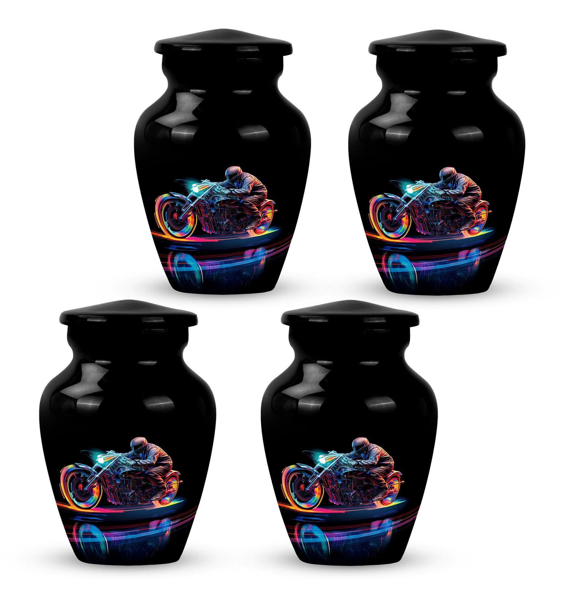 Neon-Colored Motorcycle - Urn For Human Ashes Adult Male