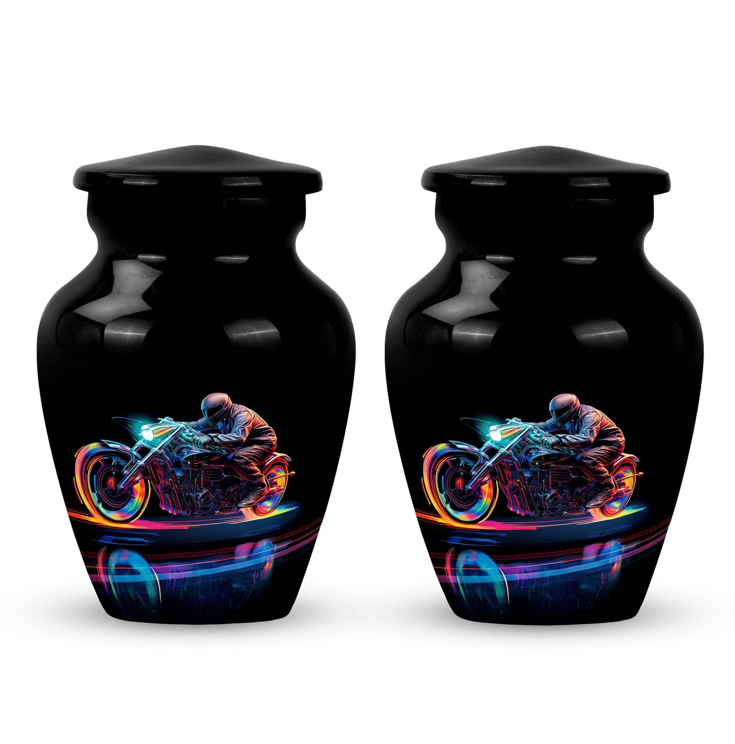 Personalized Motorcycle Cremation Urn for Human Ashes - 10-inch, 200 cu in - Yatskia