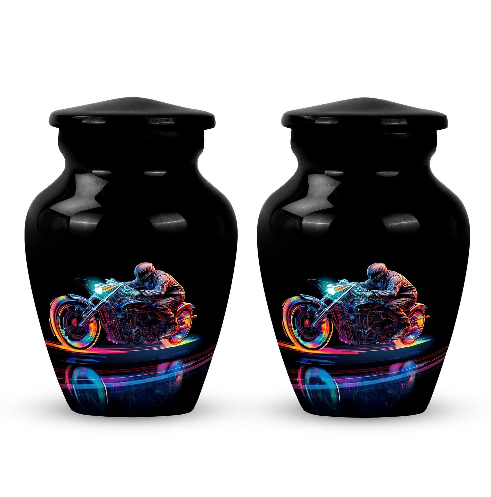 Neon-Colored Motorcycle - Urn For Human Ashes Adult Male