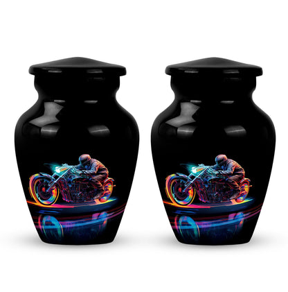Personalized Motorcycle Cremation Urn for Human Ashes - 10-inch, 200 cu in - Yatskia
