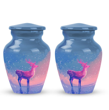 Personalized Deer Cremation Urn for Human Ashes - 10-inch, 200 cu in - Yatskia