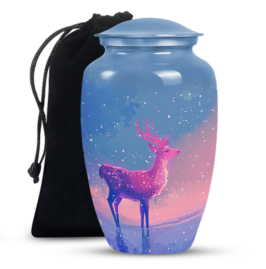 Winter Baby Deer Cremation Urn – Elegant Deer Design For Burial Ashes
