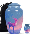 Winter Baby Deer Cremation Urn – Elegant Deer Design For Burial Ashes