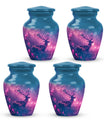 Deer Themed Cremation Urn - Purple and Blue Color Urns For Human Ashes