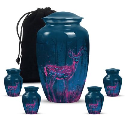 Personalized Deer Cremation Urn for Human Ashes - 10-inch, 200 cu in - Yatskia