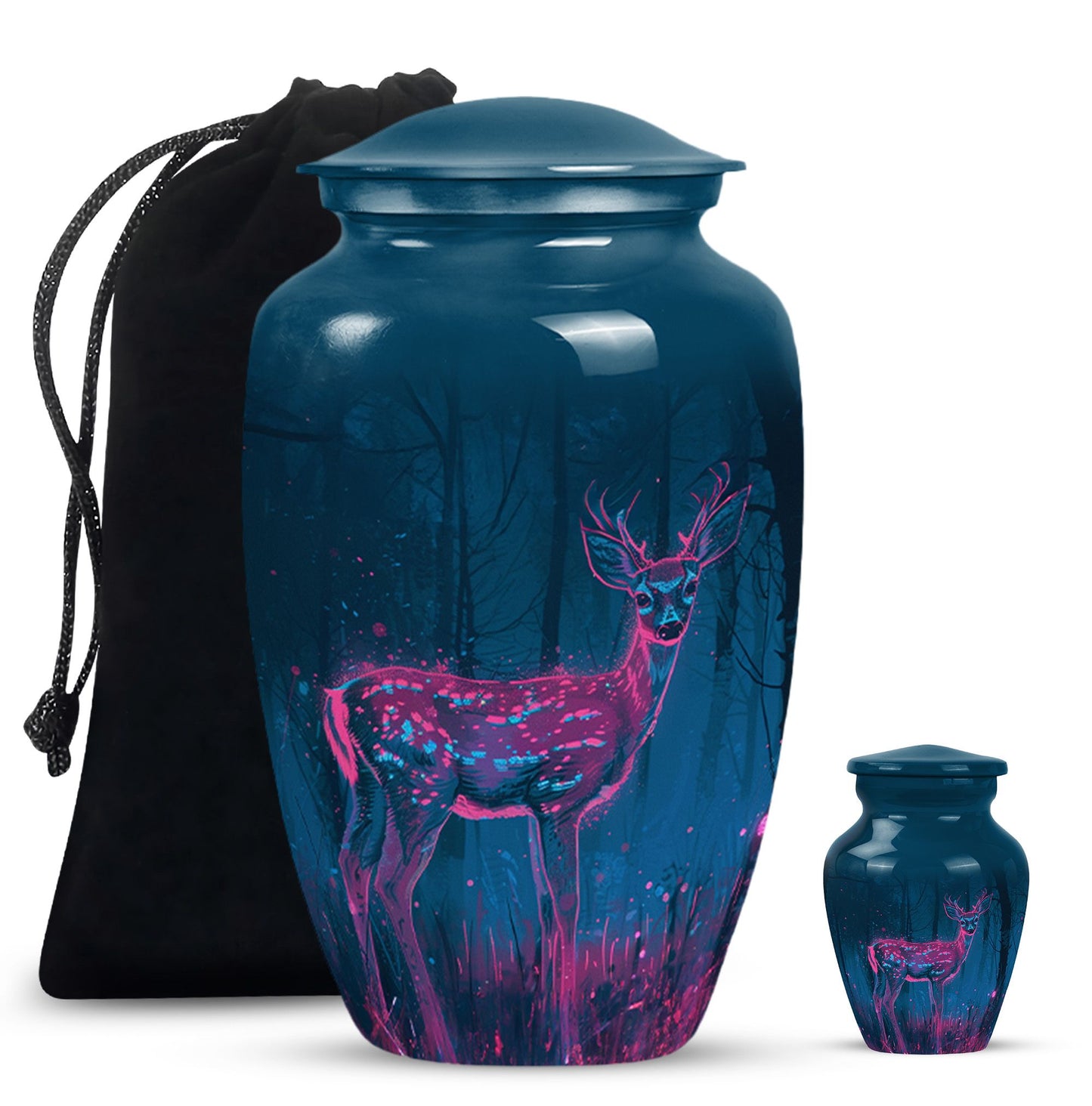 Personalized Deer Cremation Urn for Human Ashes - 10-inch, 200 cu in - Yatskia
