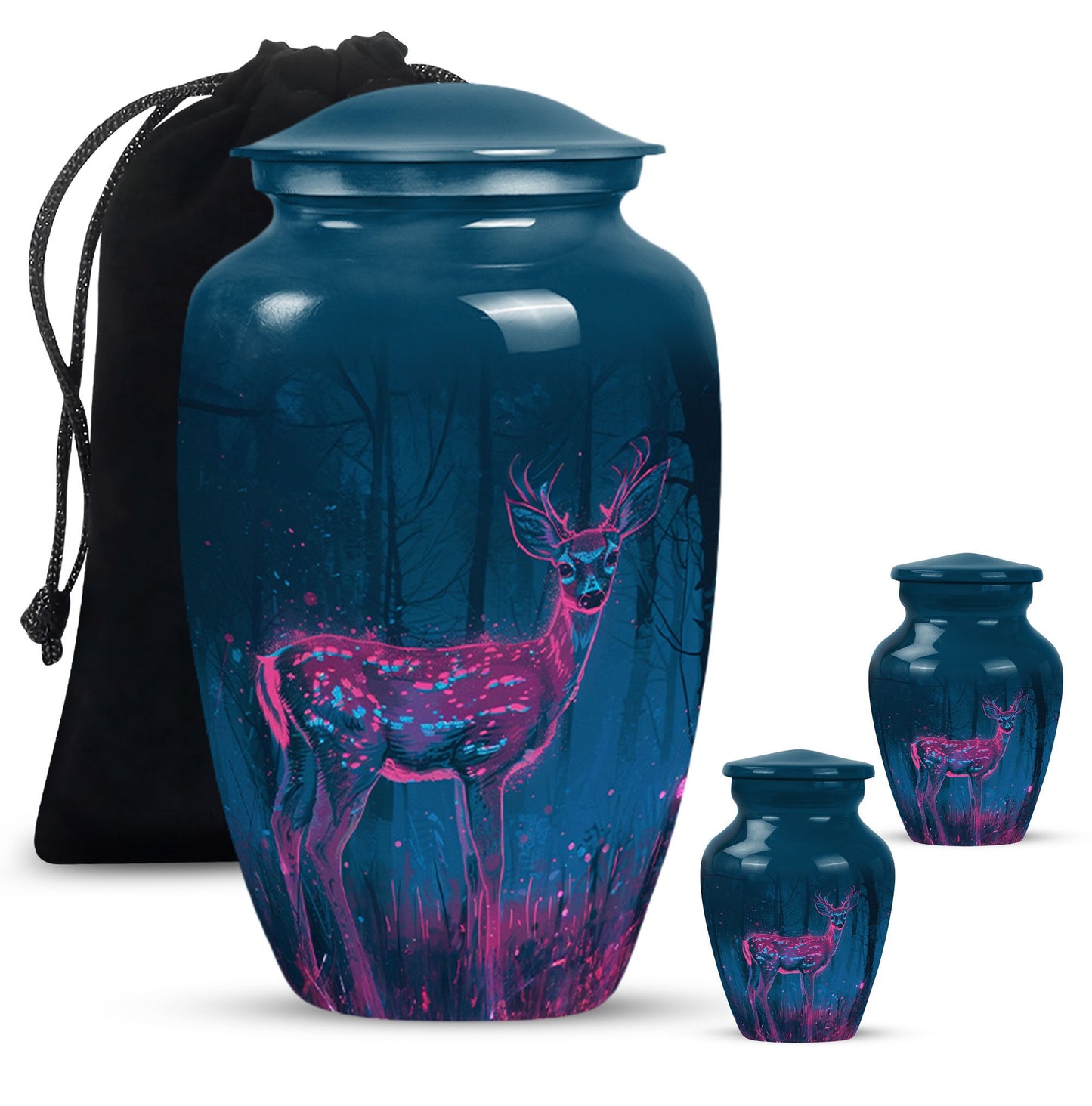 Personalized Deer Cremation Urn for Human Ashes - 10-inch, 200 cu in - Yatskia