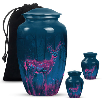 Personalized Deer Cremation Urn for Human Ashes - 10-inch, 200 cu in - Yatskia