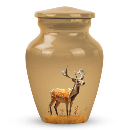 Personalized Deer Cremation Urn for Human Ashes - 10-inch, 200 cu in - Yatskia