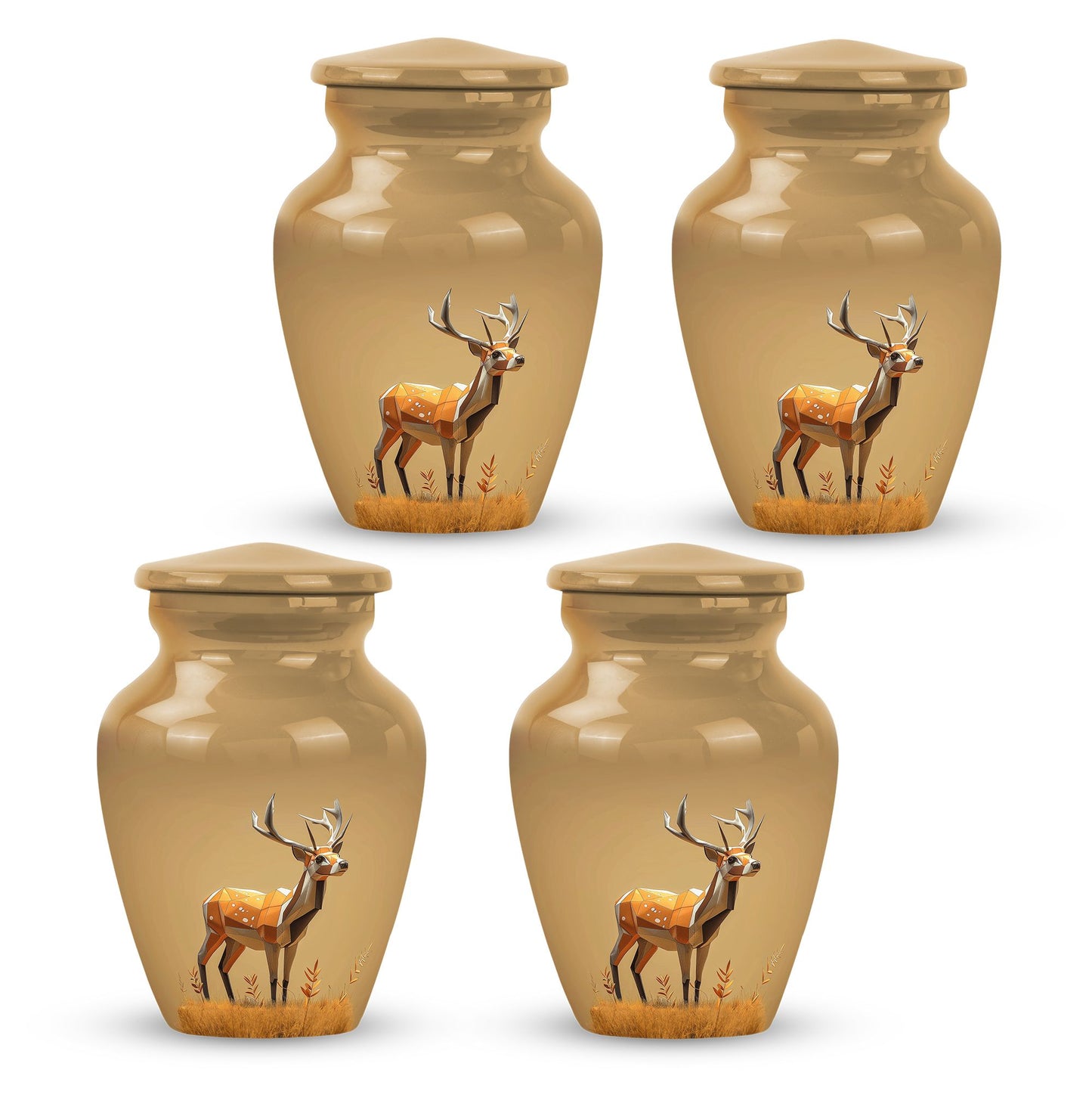 Personalized Deer Cremation Urn for Human Ashes - 10-inch, 200 cu in - Yatskia