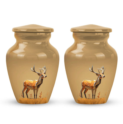 Personalized Deer Cremation Urn for Human Ashes - 10-inch, 200 cu in - Yatskia