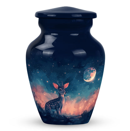 Personalized Deer Cremation Urn for Human Ashes - 10-inch, 200 cu in - Yatskia