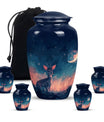 Baby Deer Night Themed Urn - Large Urn For Human Ashes