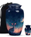 Baby Deer Night Themed Urn - Large Urn For Human Ashes
