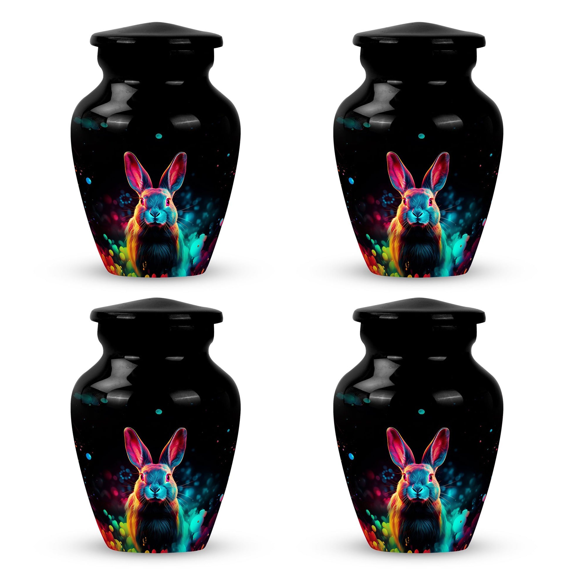 Colorful Rabbit Cremation Urn for Human Ashes - Urn for Mom and Dad