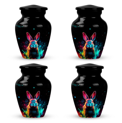 Colorful Personalized Rabbit Cremation Urn for Pet Ashes - 10-inch, 200 cu in - Yatskia