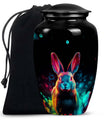 Colorful Rabbit Cremation Urn for Human Ashes - Urn for Mom and Dad
