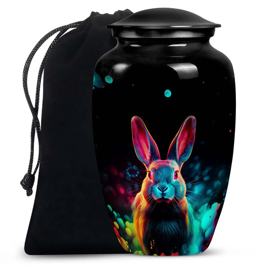 Colorful Rabbit Cremation Urn for Human Ashes - Urn for Mom and Dad