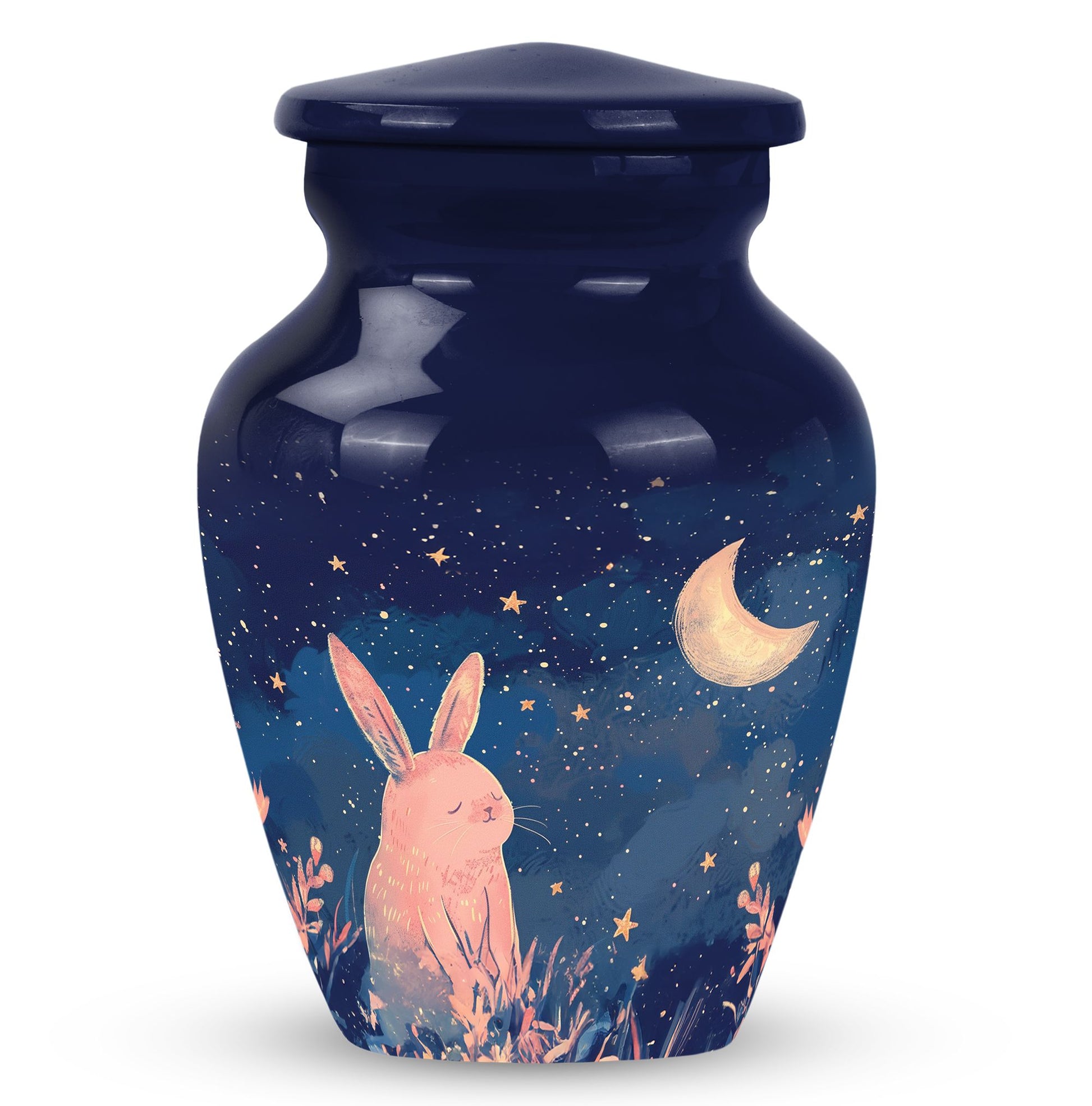 Starry Night Rabbit Cremation Urns For Human Ashes - Urns For Burial