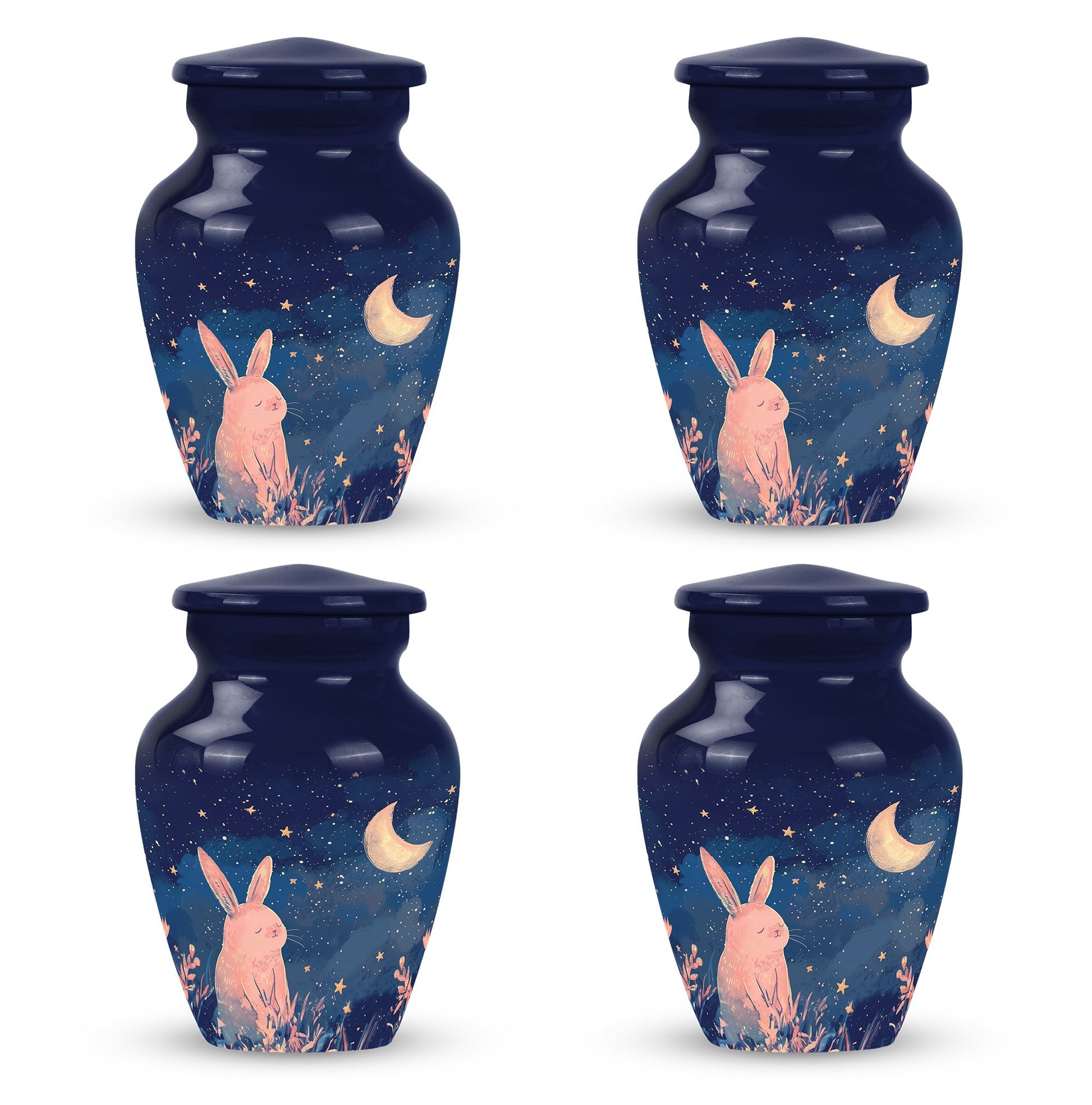 Starry Night Rabbit Cremation Urns For Human Ashes - Urns For Burial