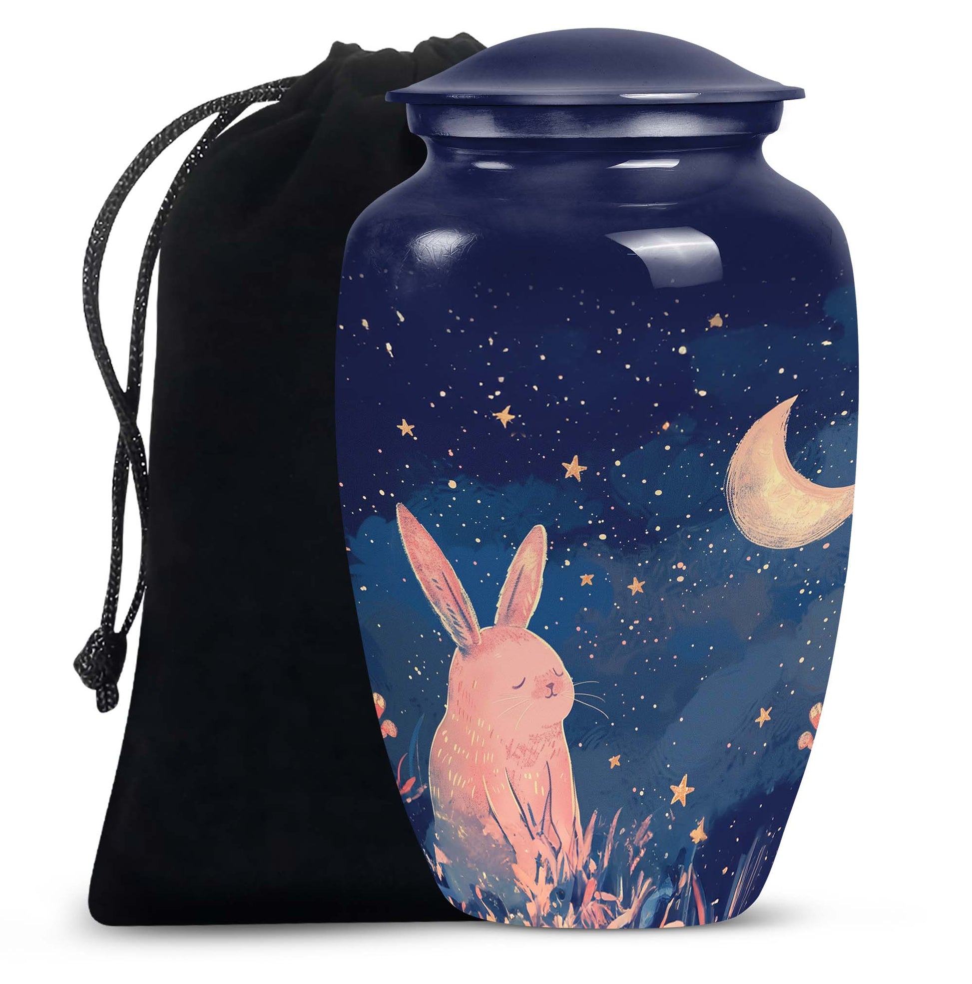 Starry Night Rabbit Cremation Urns For Human Ashes - Urns For Burial