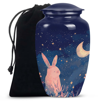Personalized Rabbit Cremation Urn for Pet Ashes - 10-inch, 200 cu in - Yatskia