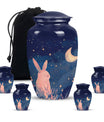 Starry Night Rabbit Cremation Urns For Human Ashes - Urns For Burial