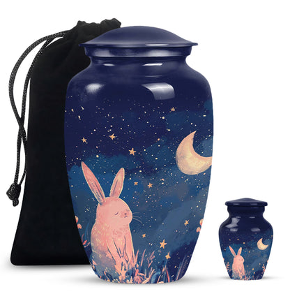 Personalized Rabbit Cremation Urn for Pet Ashes - 10-inch, 200 cu in - Yatskia