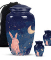 Starry Night Rabbit Cremation Urns For Human Ashes - Urns For Burial