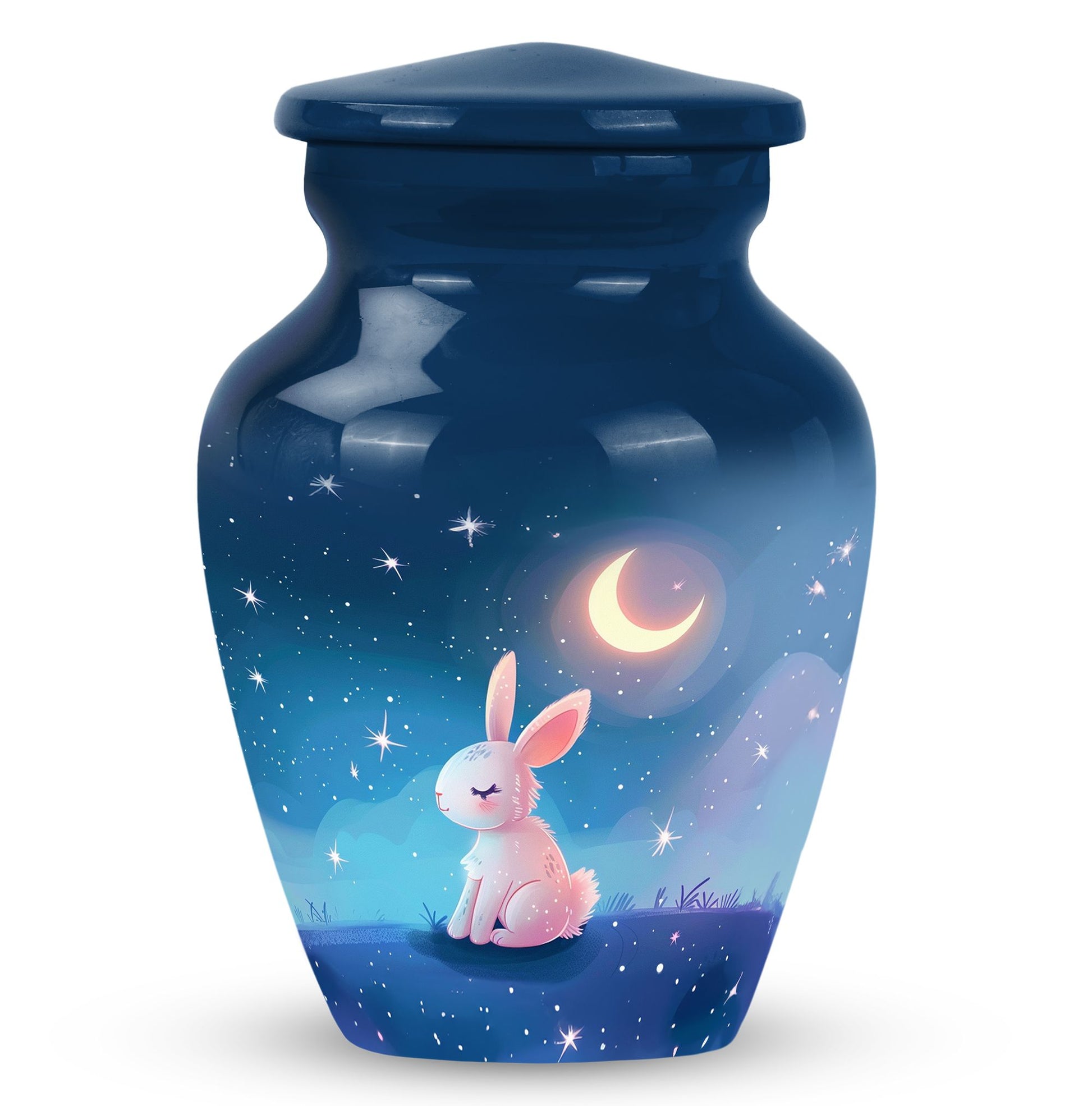 Moonlit Bunny Cremation Urns For Human Ashes - Rabbit Urn for Mom & Dad