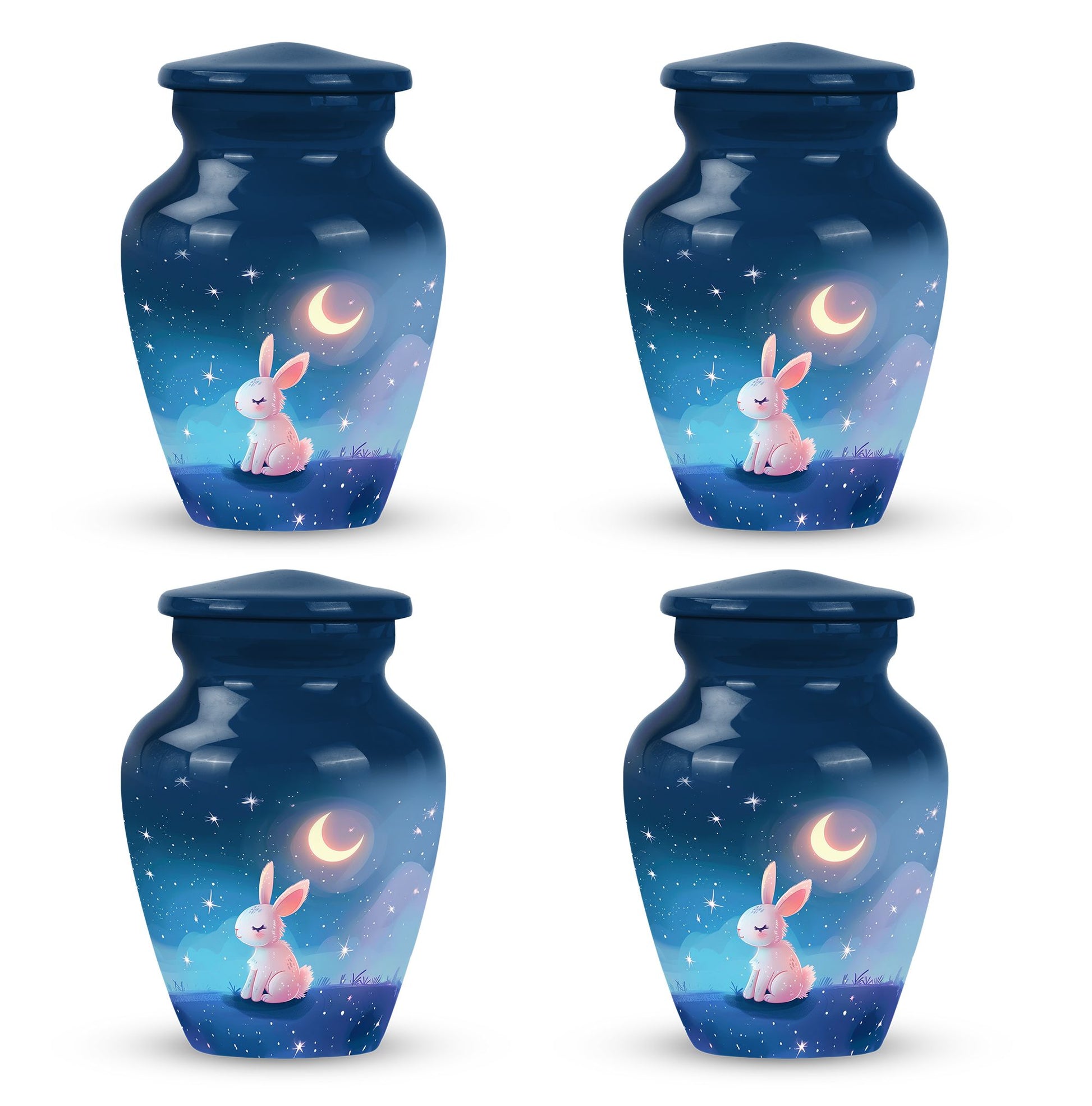 Moonlit Bunny Cremation Urns For Human Ashes - Rabbit Urn for Mom & Dad