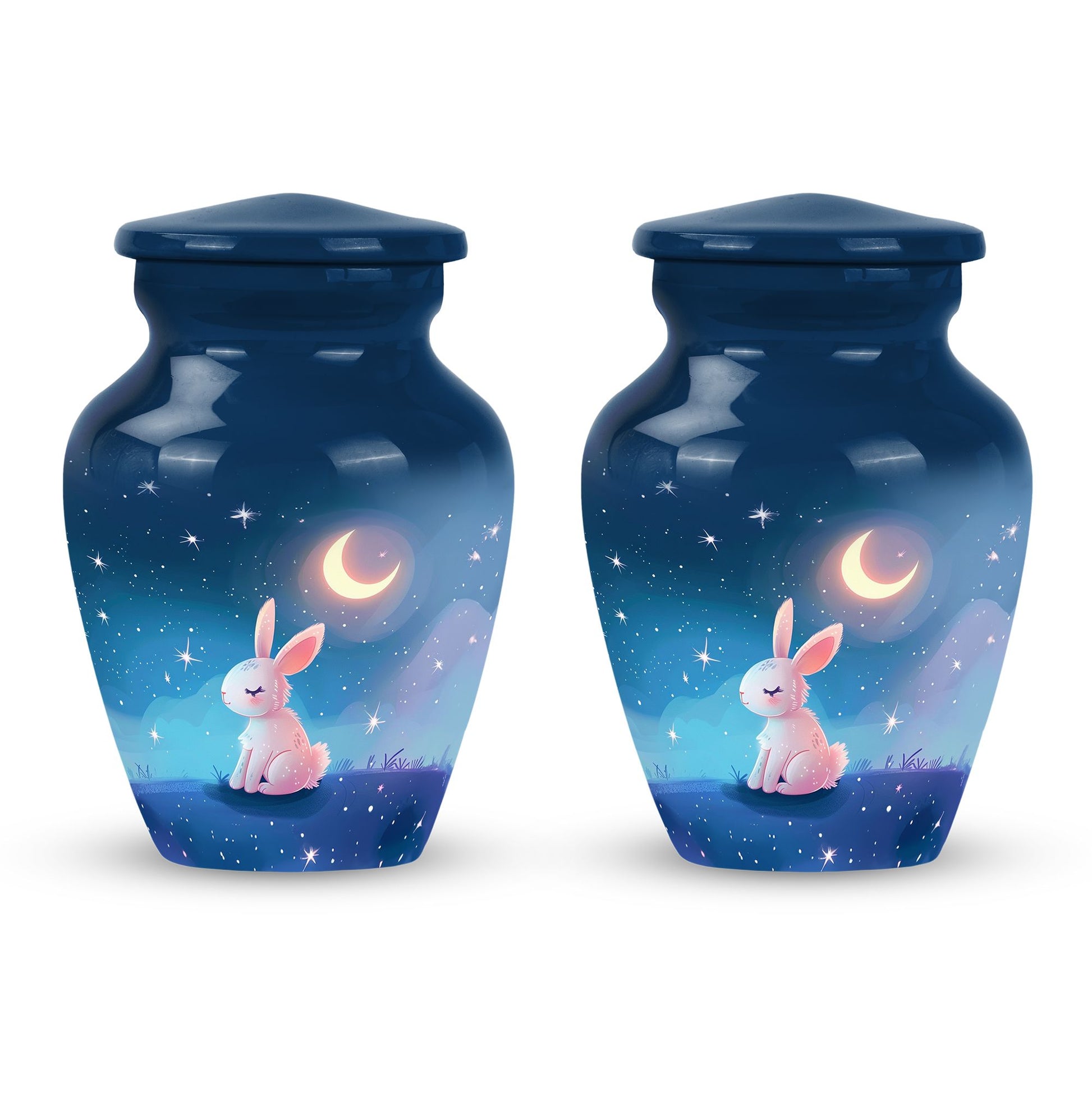 Moonlit Bunny Cremation Urns For Human Ashes - Rabbit Urn for Mom & Dad