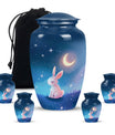 Moonlit Bunny Cremation Urns For Human Ashes - Rabbit Urn for Mom & Dad
