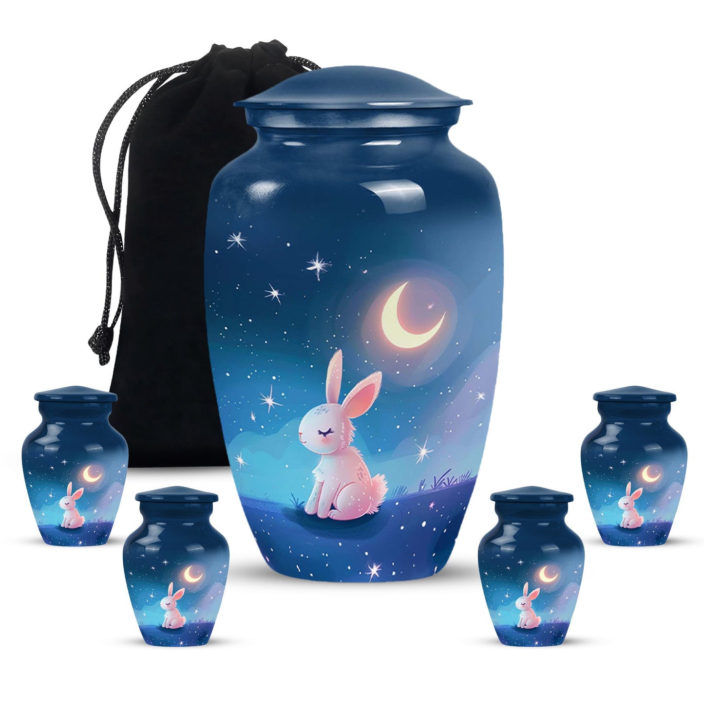 Personalized Rabbit Cremation Urn for Pet Ashes - 10-inch, 200 cu in - Yatskia